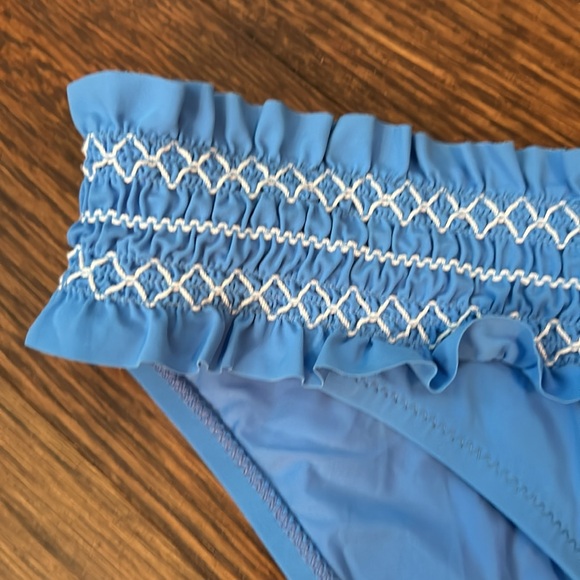 Tory Burch costs bandeau strapless smocked bikini swimsuit - Picture 2 of 7